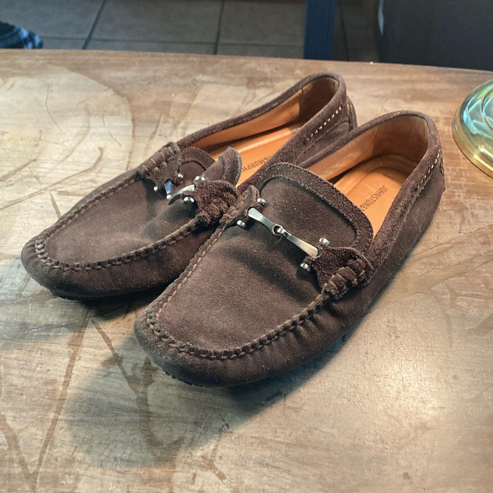 Johnston and Murphy driving loafers 8.5 M brown suede